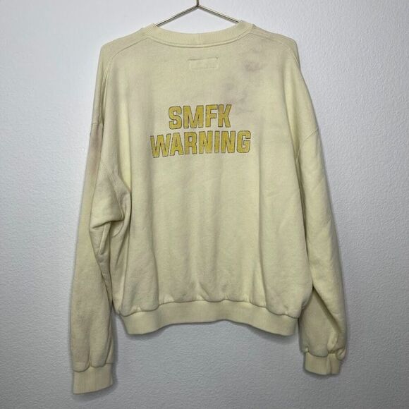 SMFK Sweatshirt Medium Pullover Yellow Compass College Oversize Campus Logo - Picture 11 of 11